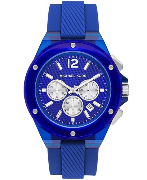 Michael Kors Men's Lennox Chronograph Blue Translucent Nylon 